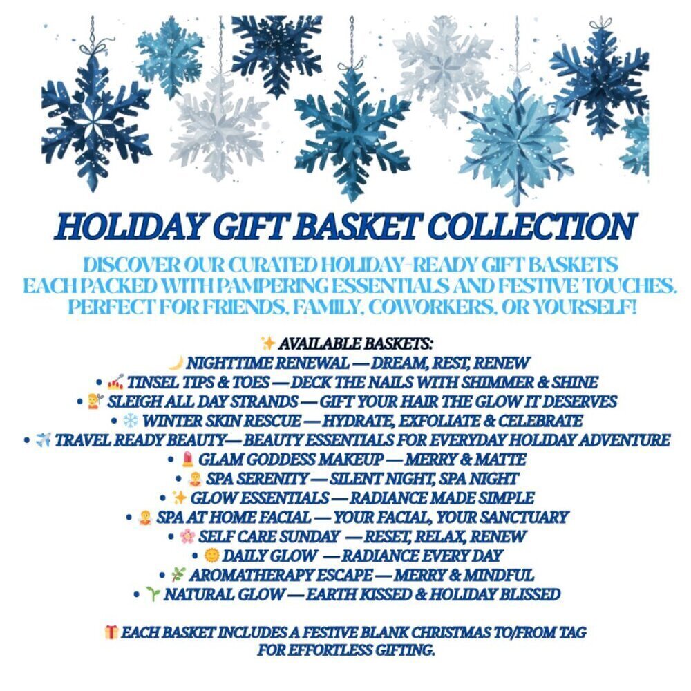 Festive Spa & Beauty Gift Basket Catalog, Christmas, Holiday Gifts For Her